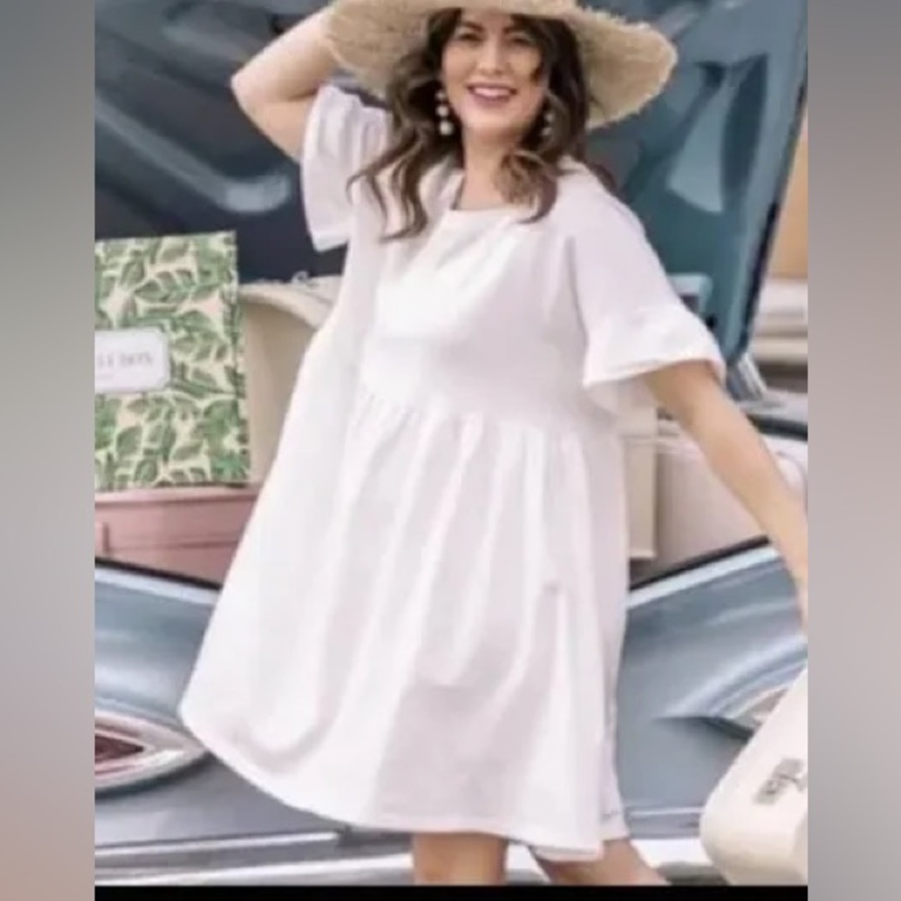 Jillian Harris road trip babydoll dress